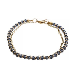 Ripple Gold and Iolite Bracelet