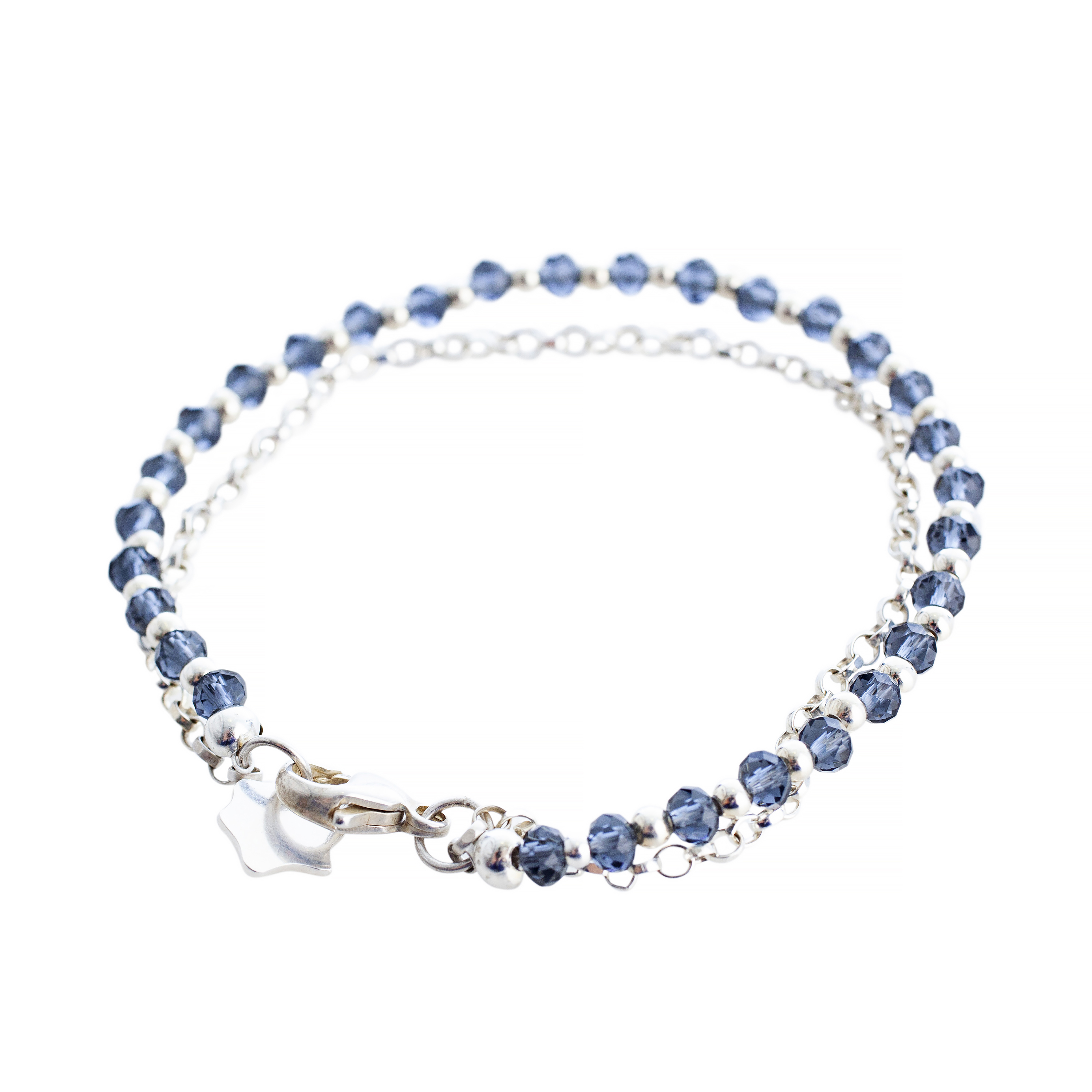 Ripple Silver and Iolite Bracelet - Image 2