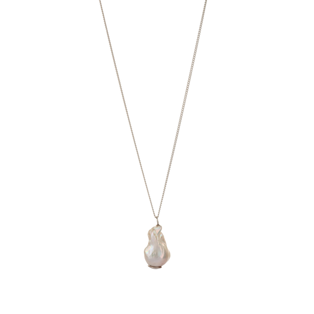 Large Silver Baroque Pearl Pendant - Image 2